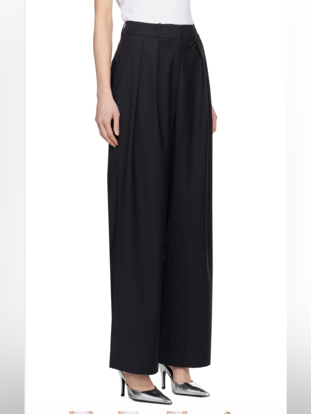 The Frankie Shop Ripley Wide-Leg High-Waist Trousers HEMMED